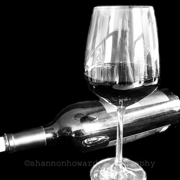 Wine Photography, Kitchen Art 8x10 or 11x14 print Winery, Restaurant, Wine Bar, Wine Cellar, Black & White Print, GBK 2013 Emmys Gift Lounge