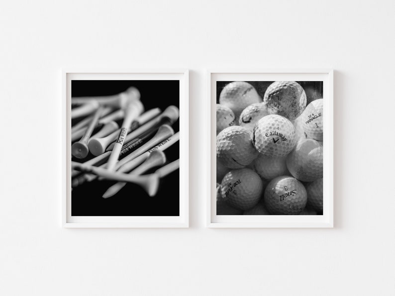 Golf Art, Golf photography, Sports pictures, Teen room decor, Golf print set, Sports art, Golf Balls, Man Cave Wall Art, Gifts for Golfers image 6