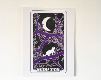 The Moon Tarot Art Print - 30cm x 40cm