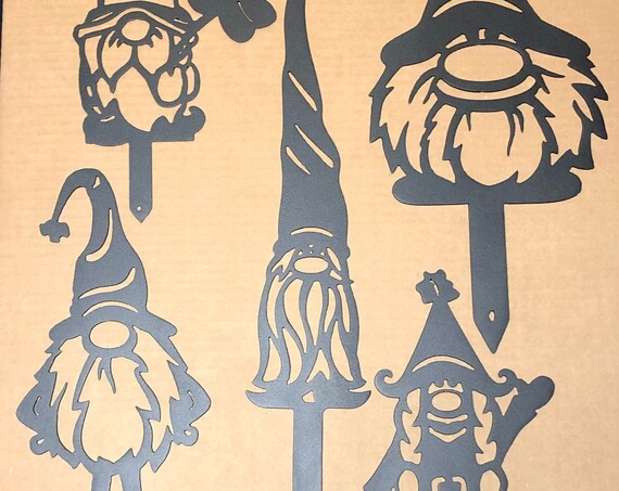 Gnomes Metal Wall Art Indoor Outdoor In Assorted Sizes