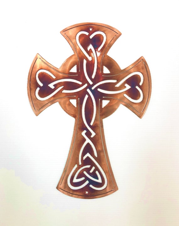 Celtic Trinity Cross Plasma Cut Indoor Or Outdoor Metal Wall Art