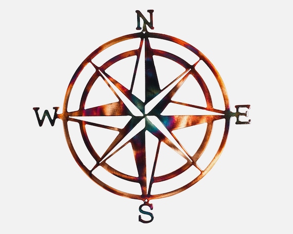 Compass Rose Nautical Metal Wall Art