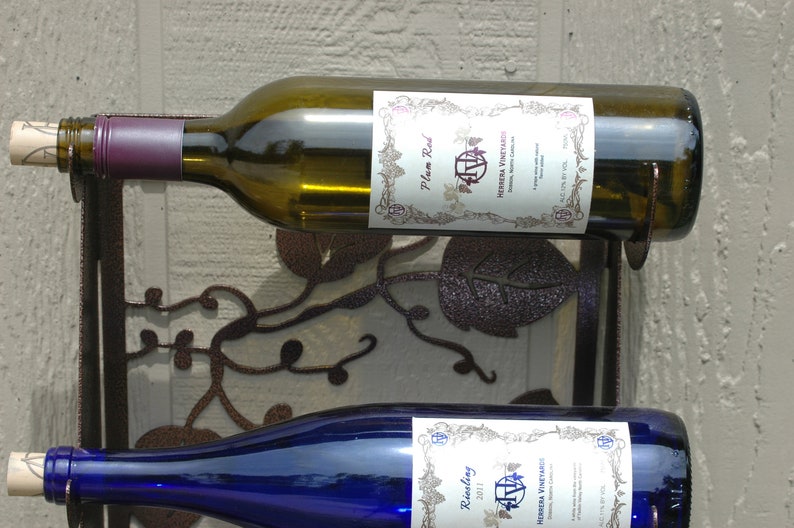 Wine Rack Glass & Bottle Holder Metal Art For Bar or Kitchen Etsy