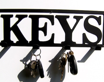 Plasma Cut Metal Wall Art Key Hanger - Customizable