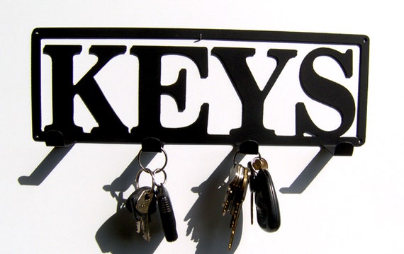 Plasma Cut Metal Wall Art Key Hanger - Customizable