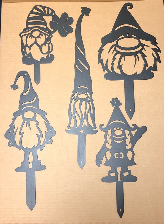 Gnomes Metal Wall Art Indoor Outdoor In Assorted Sizes