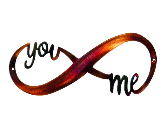 You & Me Infinity Ribbon Plasma Cut Indoor or Outdoor Metal Art