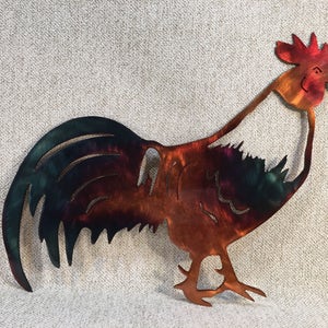 Rooster Handcrafted Kitchen Metal Wall Art Gift For Mom