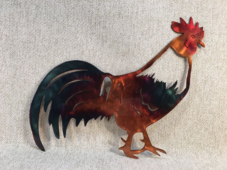 Rooster Kitchen Metal Wall Art image 1