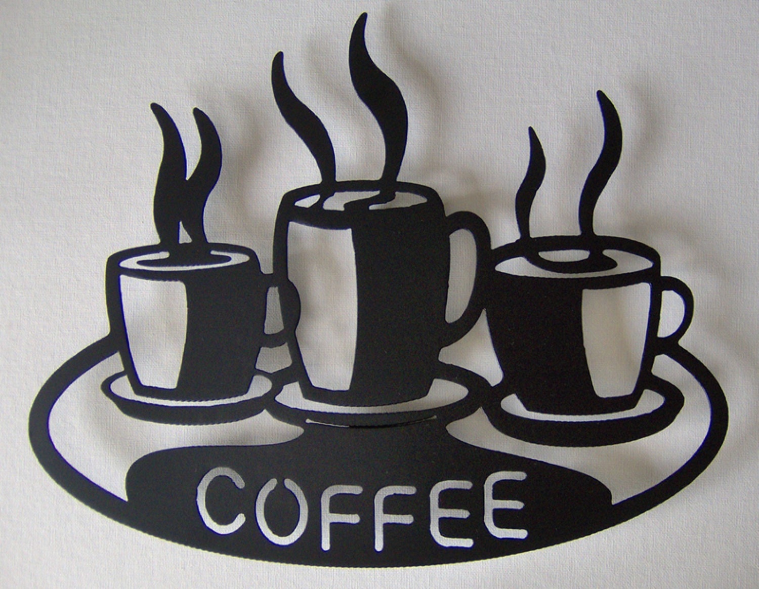 Coffee Cups Stacked Metal Wall Art Decoration Skilwerx Plasma Cut