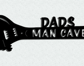 Man Cave Decor: Wrench Metal Wall Art for Dad's Garage