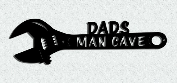 Dad's Man Cave Wrench Metal Art Man Cave Decor