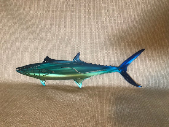 King Mackerel Fish Indoor or Outdoor Metal Wall Art Hand Finished