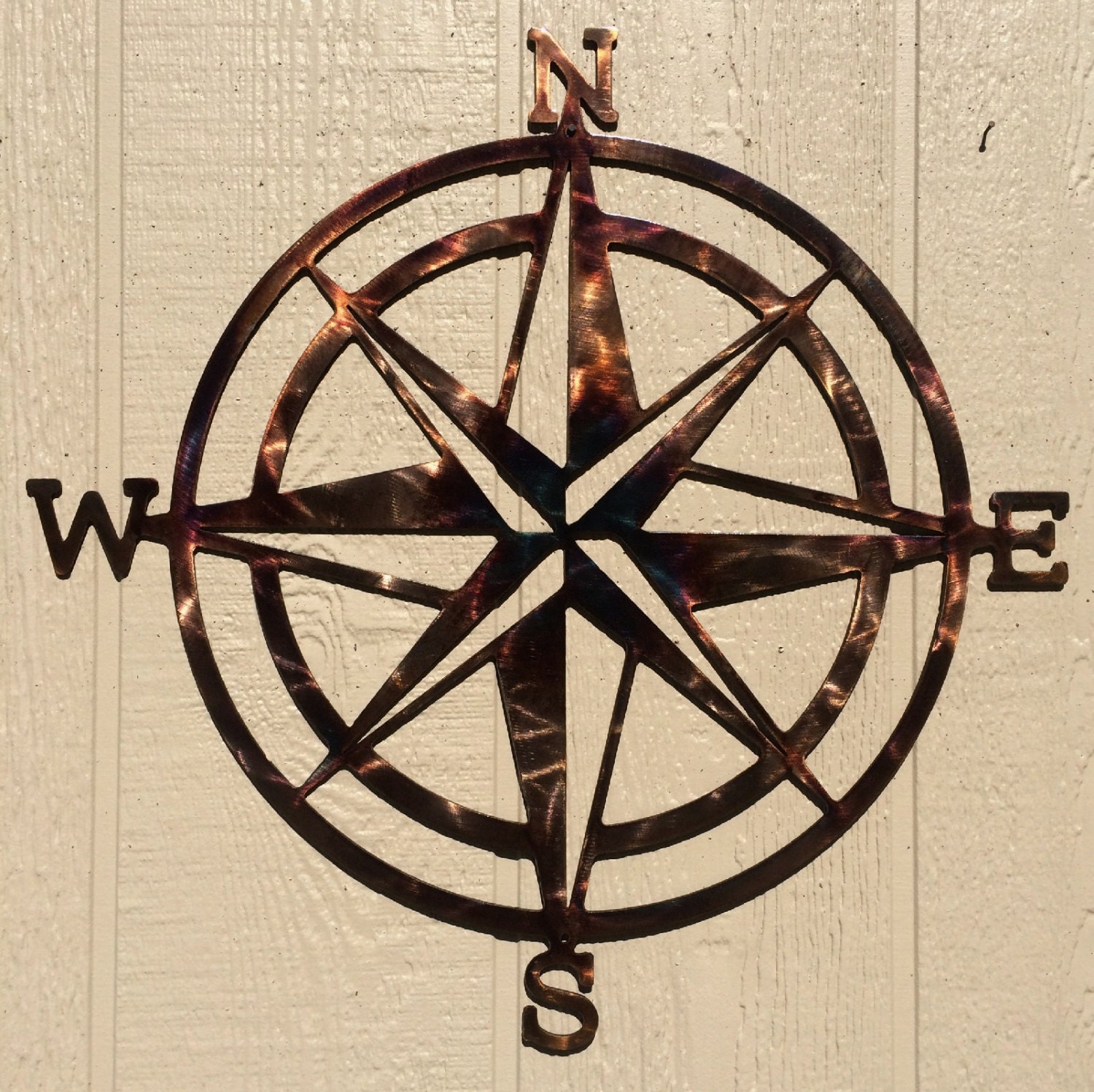 Details about   Nautical COMPASS ROSE  24"WALL ART DECOR copper/bronze plated 