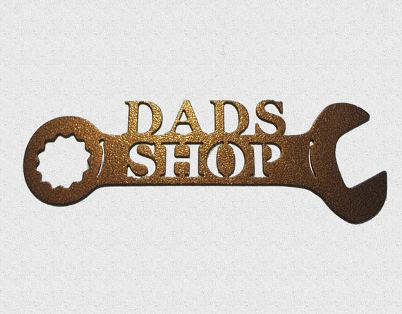 Dad's Shop Wrench Metal Art Man Cave Decor