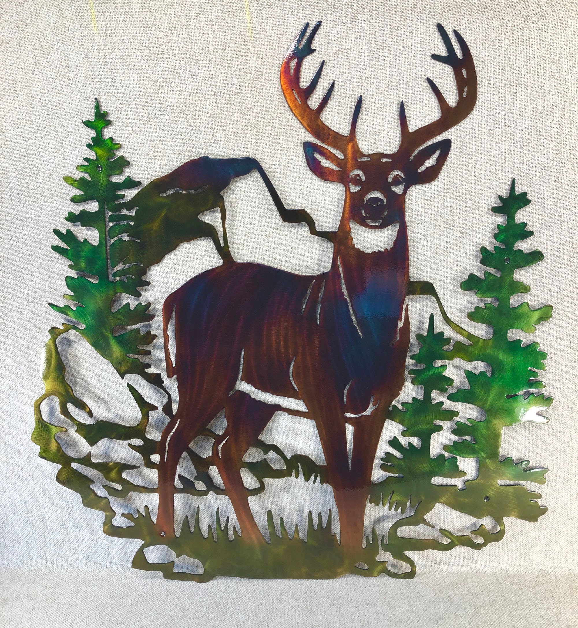 metal outdoor deer