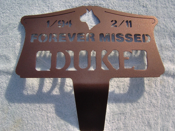 Custom Pet Memorial Metal Grave Marker