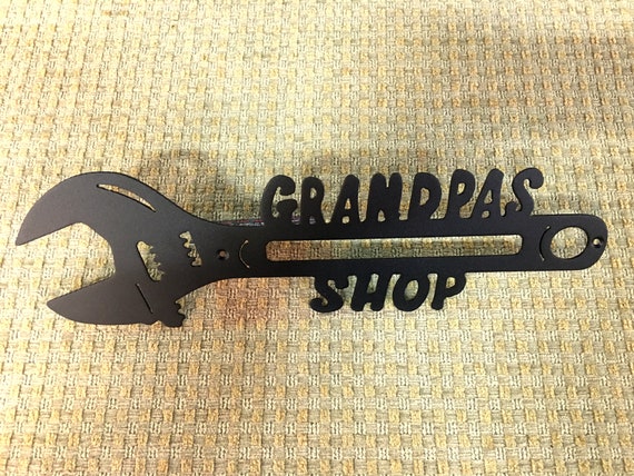 Grandpas Shop Wrench Metal Art Man Cave Decor