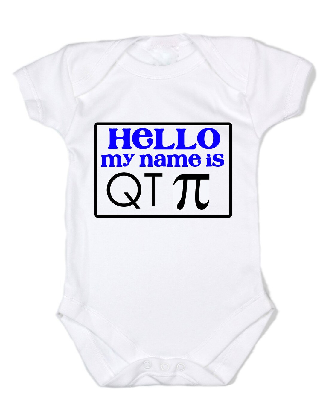 Hello My Name is Qtpi Funny Baby Boy Gift Cute Snap Bodysuit Etsy