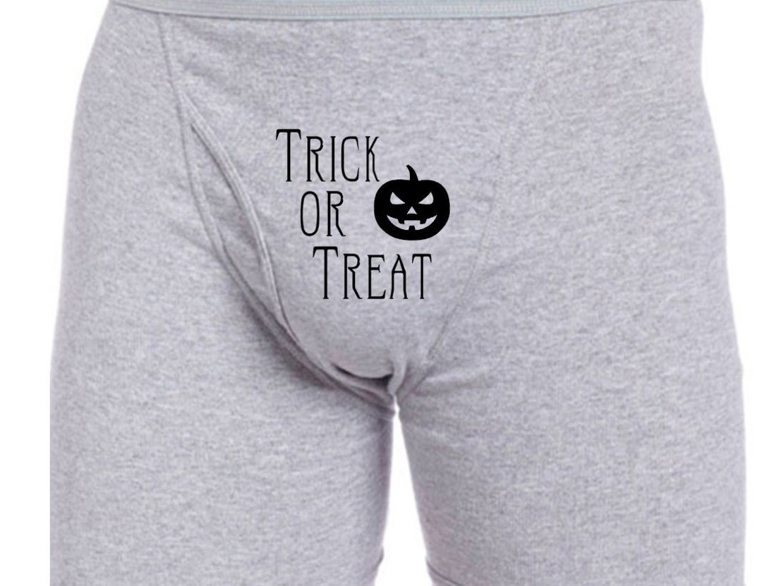Custom Halloween Underwear Mens Gift Trick or Treat Gag Gift Etsy