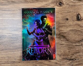 Reborn Book Cover Holo Vinyl Die-Cut Sticker Holographic