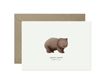 Common Wombat - Fauna of Lutruwita/Tasmania - C6 Greeting Card