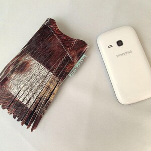 Portable case,iPhone,imitation brown and white leather image 3