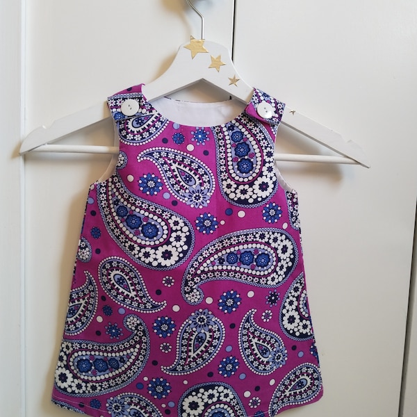 Robe bébé, couleur violet,coton 100%