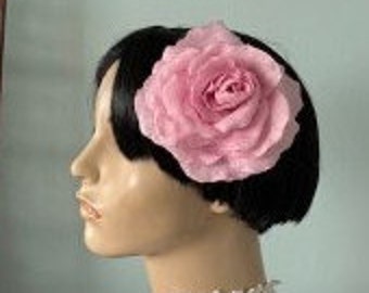 Beautiful Light Pink Rose Hair Clip or Dress Pin, Wedding, Maid of Honor, Prom, Special Occasion