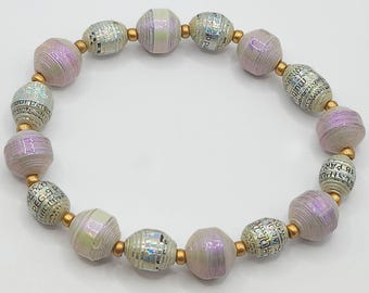 Handmade Paper Bead Bracelet — Eco‑Friendly & One‑of‑a‑Kind