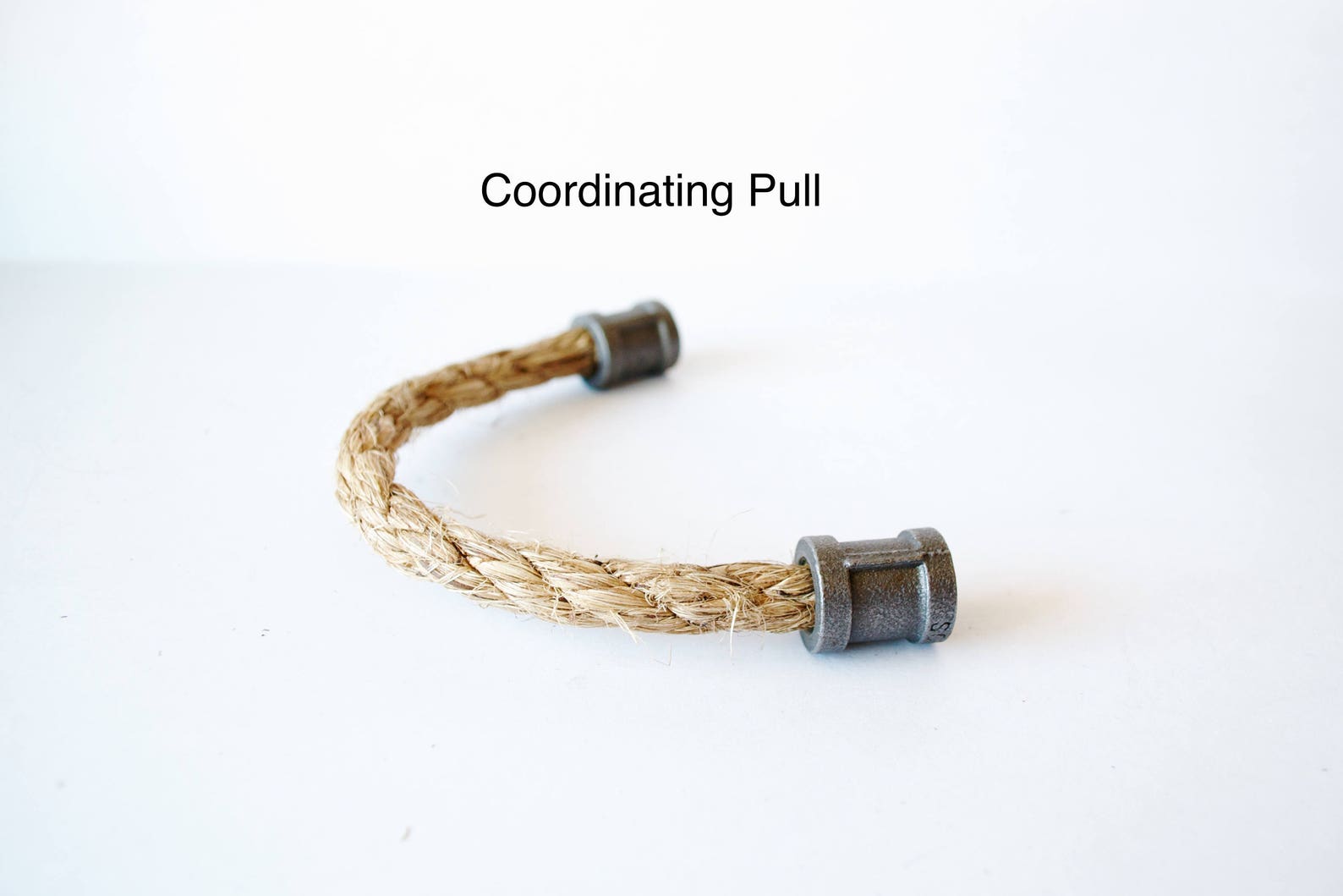 Rope Drawer Handle Knob Black Iron Pipe Straight End Etsy UK