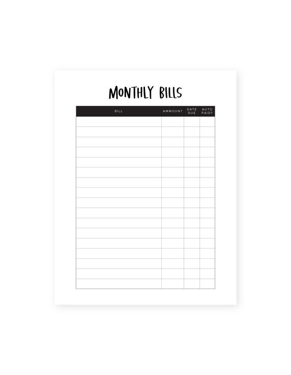 monthly-bills-list-instant-download-money-management-etsy
