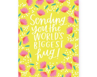 Sending You the World's Biggest Hug! Greeting Card • Instant Download •  Download Once—Print Infinitely! • Happy Mail