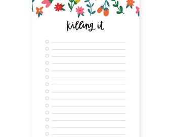 Killing It To-Do List • Instant Download • To-Do List •  Download Once—Print Infinitely! • Organization