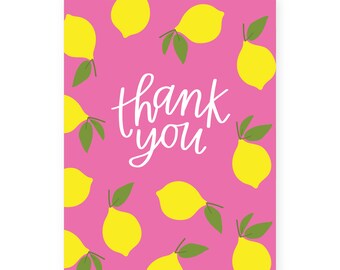 Thank You Lemon Greeting Card • Instant Download •  Download Once—Print Infinitely! • Happy Mail