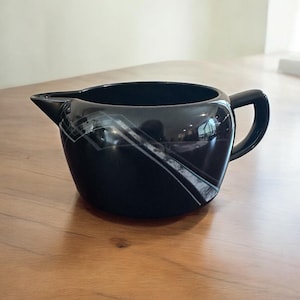 Noritake Japanese Black Destinations Gravy Boat Stoneware 1990’s Japan