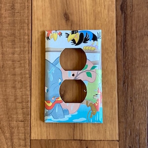Dumbo and Friends Electrical Outlet Cover Dumbo, Dumbo Decor, Dumbo Nursery, Dumbo Story, Baby Dumbo, Dumbo Baby Shower, Decoration, DUM12