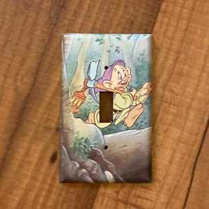 Dopey Snow White and the Seven Dwarfs Light Switch Cover, SW4 image 1