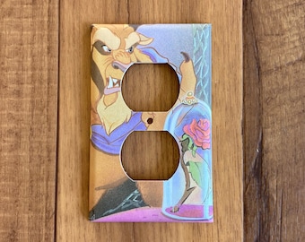 Beauty and the Beast Magic Rose Light Switch Cover, BB9