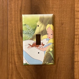 Alice and Dinah Alice in Wonderland Light Switch Cover, Alice in Wonderland Decor, Wonderland Decoration, 20