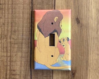 Lion King Light Switch Cover Lion King Simba and Mufasa, Lion King Decor, LK1