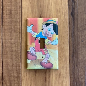 Pinocchio Does a Dance Light Switch Cover, Pinocchio Decoration, PIN4
