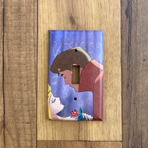 Sleeping Beauty Prince Phillip and Aurora Light Switch Cover, Sleeping Beauty Decor, Princess Aurora
