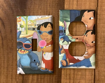 Lilo and Stitch Light Switch and Electrical Outlet Cover, Nani, Lilo and Stitch Nursery, LS8