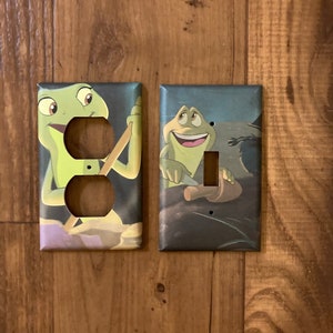 Princess and the Frog Light Switch and Electrical Outlet Covers, Tiana and Prince Naveen