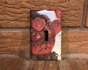Moana Light Switch Cover, Maui, Moana Decoration, Decor, Moana Gift, Bedroom Decor, Baby Shower, Nursery, Ocean Decoration, Moana Maui
