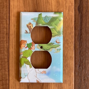 Peter Pan and Wendy Electrical Outlet Cover, Peter Pan Nursery, Peter Pan Decor, Peter Pan Neverland, Peter Pan Wendy, Baby Shower, PP19