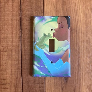The Princess and the Frog Tiana and Prince Naveen Light Switch Cover, Princess and the Frog Decor, Princess and the Frog Nursery, Decoration