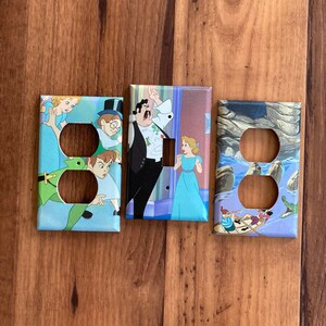 Peter Pan Light Switch and Electrical Socket Covers, Peter Pan Nursery, Peter Pan Decoration, Peter Pan Neverland, Peter Pan Decor, PP24