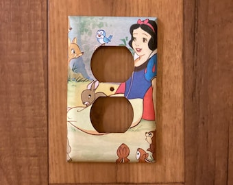 Snow White Electrical Outlet Cover Plate, SW8